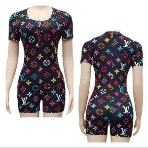 Adult Black/Multicolored Onesie